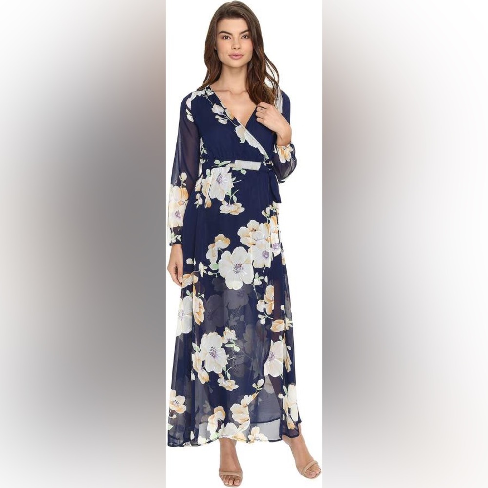 Tilda Floral Print Maxi Wrap Dress